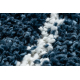 Carpet UNION 4080 Stripes blue / cream Fringe Berber Moroccan shaggy