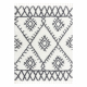 Tappeto UNION 3481 Zigzag crema / grigio Frange berbero marocchino shaggy