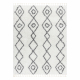 Килим UNION 3374 диаманти, верига сметана / сив ресни берберски, марокански шаги