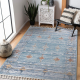 Moderní koberec BELLE BF13C modrý / béžový - střapce