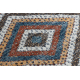 модерен килим BELLE BG30C диаманти, етнически син / сметана ресни 