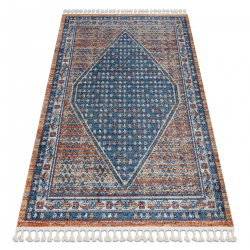 Alfombra BERBER MR1652 Beni Mrirt tejida a mano desde Marruecos, Rombos - beige / negro