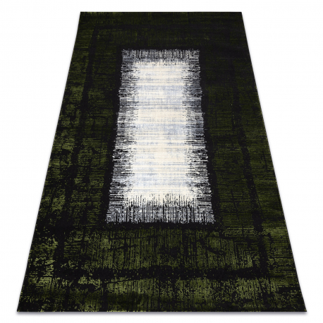 Moderný koberec JAVA 1523 Rám zelená / farba slonoviny