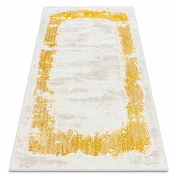 килим CORE 004A Рамка, сенчеста - структурни, две нива на руно, слонова кост / злато