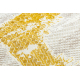 килим CORE 004A Рамка, Затінений - структурний, два рівні флісу, слонова кістка / золото
