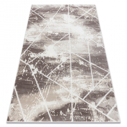 Teppich CORE 1818 Geometrisch - Strukturell, zwei Ebenen aus Vlies, elfenbein / weiß