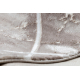 Dywan CORE 1818 Geometryczny - Strukturalny, dwa poziomy runa, kość słoniowa / biały