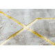Teppich CORE 1818 Geometrisch - Strukturell, zwei Ebenen aus Vlies, elfenbein / gold