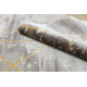килим CORE 1818 геометричен - структурно, две нива на руно, слонова кост / злато