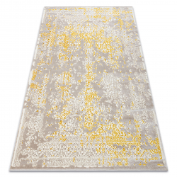 Teppe CORE 3807 Ornament Årgang - strukturell, to nivåer av fleece, beige / gull