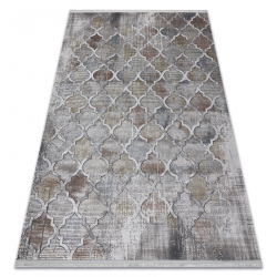 Modern LUCE 75 Teppich Marokkanisches Spalier vintage - Strukturell grau / Senf
