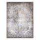 Tapete LUCE 91 moderno Ornamento vintage - Structural cinzento / mostarda