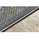 Moderní koberec LUCE 77 rám vintage - Strukturální šedá / hořčice