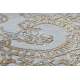 Modern LUCE 84 Teppich Ornament vintage - Strukturell grau / Senf