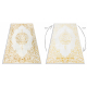 Teppe CORE 6268 Ramme, ornament - strukturell to nivåer av fleece, elfenben / gull
