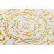 килим CORE 6268 Рамка, Орнамент Затінений - структурний, два рівні флісу, слонова кістка / золото