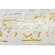 Paklājs CORE 6268 Rāmis, ornaments Nodiluma efekts - struktūra - divi sariņu līmeņi, ziloņkaula kauls / zelts