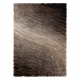 Modern shaggy carpet FLIM 006-B2 Waves - structural brown