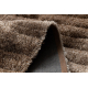 Moderne shaggy Teppe FLIM 007-B3 Striper - strukturell brun
