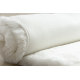 TEDDY tapete de lavagem moderno shaggy, de pelúcia, muito espesso e antiderrapante marfim