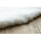 Модерен перален килим TEDDY кръг shaggy, плюшен, много дебел антихлъзгащ слонова костцвят
