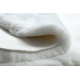 TEDDY tapete de lavagem moderno shaggy circulo, de pelúcia, muito espesso e antiderrapante marfim