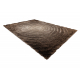 Modern shaggy carpet FLIM 008-B7 Circles - structural brown