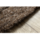 Modern shaggy carpet FLIM 008-B7 Circles - structural brown