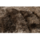 Dywan shaggy FLIM 008-B7 nowoczesny, Koła kręgi - Strukturalny, brązowy