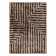 Moderní koberec FLIM 010-B7 shaggy, bludiště - Strukturální hnědý
