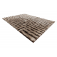 Moderní koberec FLIM 010-B7 shaggy, bludiště - Strukturální hnědý