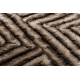 Moderný koberec FLIM 010-B7 shaggy, bludisko - Štrukturálny hnedý