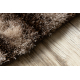 Modern shaggy carpet FLIM 010-B7 Maze - structural brown