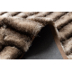 Moderný koberec FLIM 010-B7 shaggy, bludisko - Štrukturálny hnedý