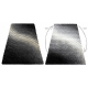 Tæppe moderne FLIM 006-B1 lurvet, bølger - Strukturelle grå