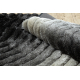 Moderný koberec FLIM 006-B1 shaggy, Vlny - Štrukturálny sivá