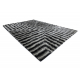 Tapijt shaggy FLIM 010-B3 modern, Labirynt - Structureel, zwart / grijs