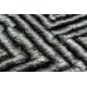 Tapete moderno FLIM 010-B3 peludo, labirinto - Structural preto / cinzento