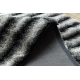 модерен килим FLIM 010-B3 рошав, лабиринт - structural черен / сив