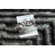 Modern matta FLIM 010-B3 lurvig, labyrint - structural svart / grå