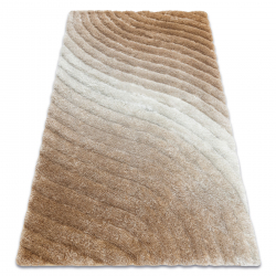 Moderne shaggy Teppe FLIM 006-B5 Bølger - strukturell beige