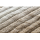 Modern Teppich FLIM 007-B2 shaggy, Streifen - Strukturell beige