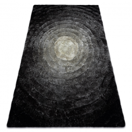 модерен килим FLIM 008-B2 рошав, кръгове - structural сив