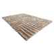 Tapis moderne FLIM 010-B1 shaggy, labyrinthe - Structural beige