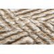 Tapis moderne FLIM 010-B1 shaggy, labyrinthe - Structural beige