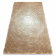 Moderný koberec FLIM 008-B1 shaggy, kruhy - Štrukturálny hnedá