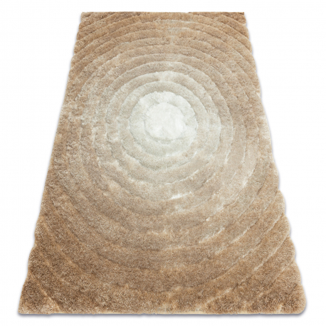 модерен килим FLIM 008-B1 рошав, кръгове - structural бежов
