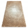 Moderní koberec FLIM 008-B1 shaggy, kruhy - Strukturální béžový 