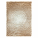 Modern shaggy carpet FLIM 008-B1 Circles - structural beige