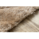 Modern Teppich FLIM 008-B1 shaggy, Kreise - Strukturell beige